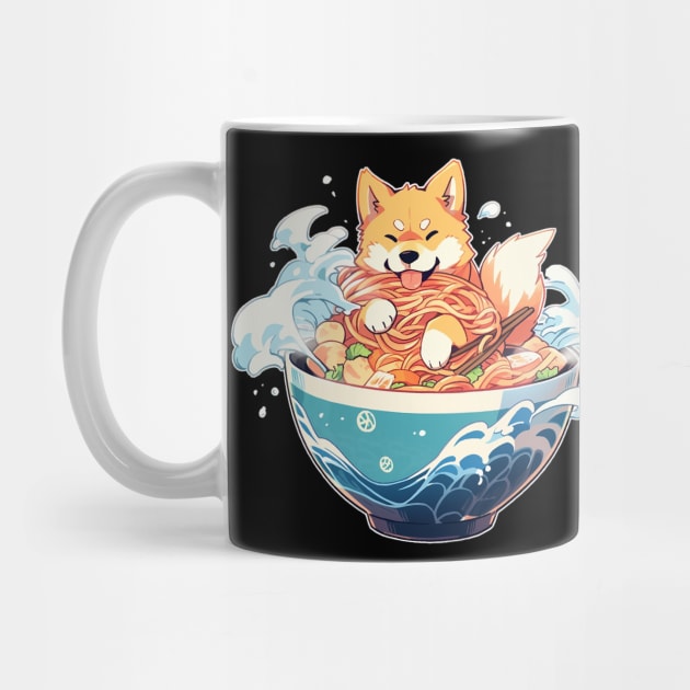 shiba inu ramen by weirdesigns